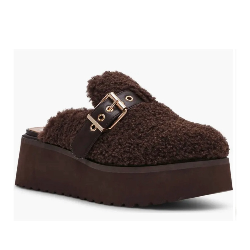 Dolce Vita Faux Shearling Platform Clog NWT
